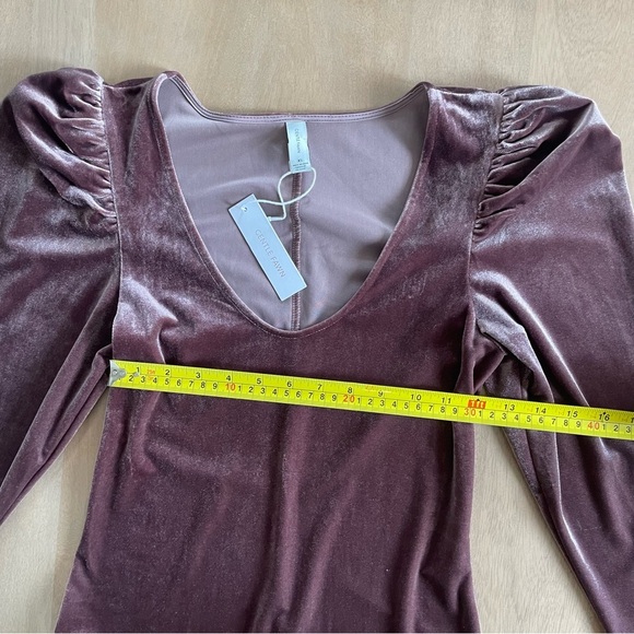 Gentle Fawn Velvet Long Sleeve Dress in Rich Mauve - Picture 10 of 10